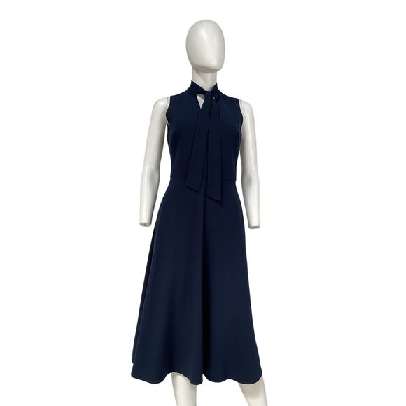 Black Halo 'Carolina' Blue Polyamide Dress Size 4 - Picture 2 of 5